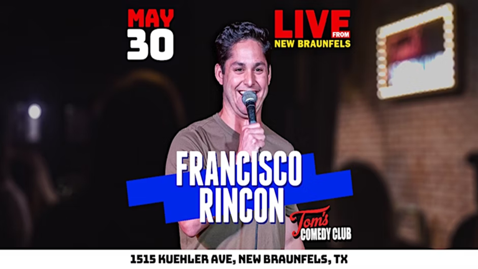 Francisco Rincon Headlines at Tom’s Comedy Club