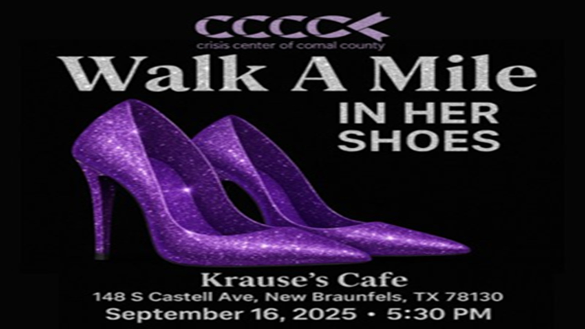 Walk a Mile in Her Shoes at Krause’s Cafe