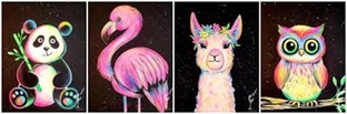 BLACKLIGHT! Glow Animals – Pick Your Animal! at Painting With A Twist