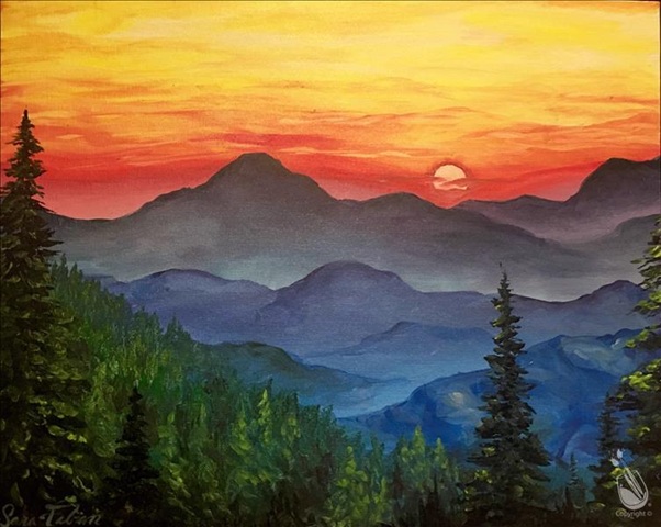 Blue Ridge Mountains at Painting With A Twist