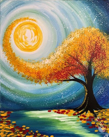 Fall Glimmer at Painting With A Twist