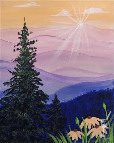 Mountain Daybreak at Painting With A Twist