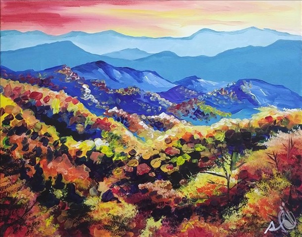 Smoky Mountains in Fall at Painting With A Twist
