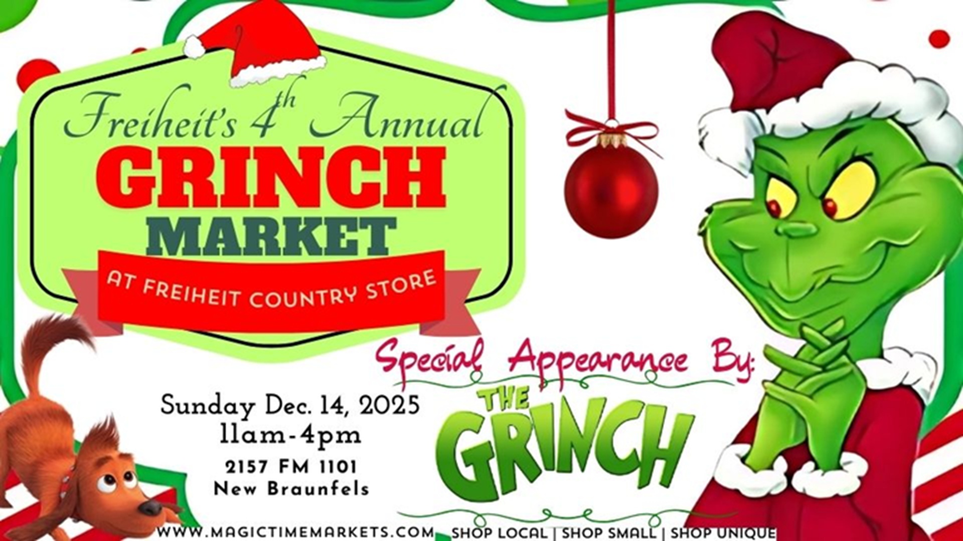 4th Annual Grinch Market at Freiheit Country Store