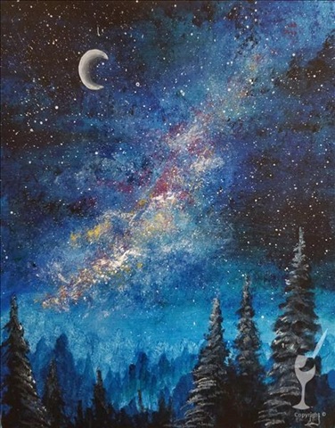 Arctic Galaxy Forest at Painting With A Twist