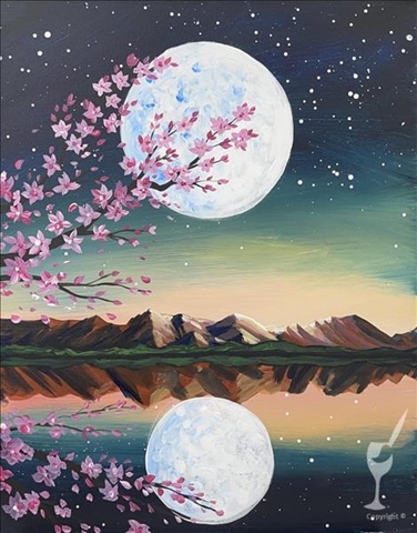 Moonlit Lake at Painting With A Twist