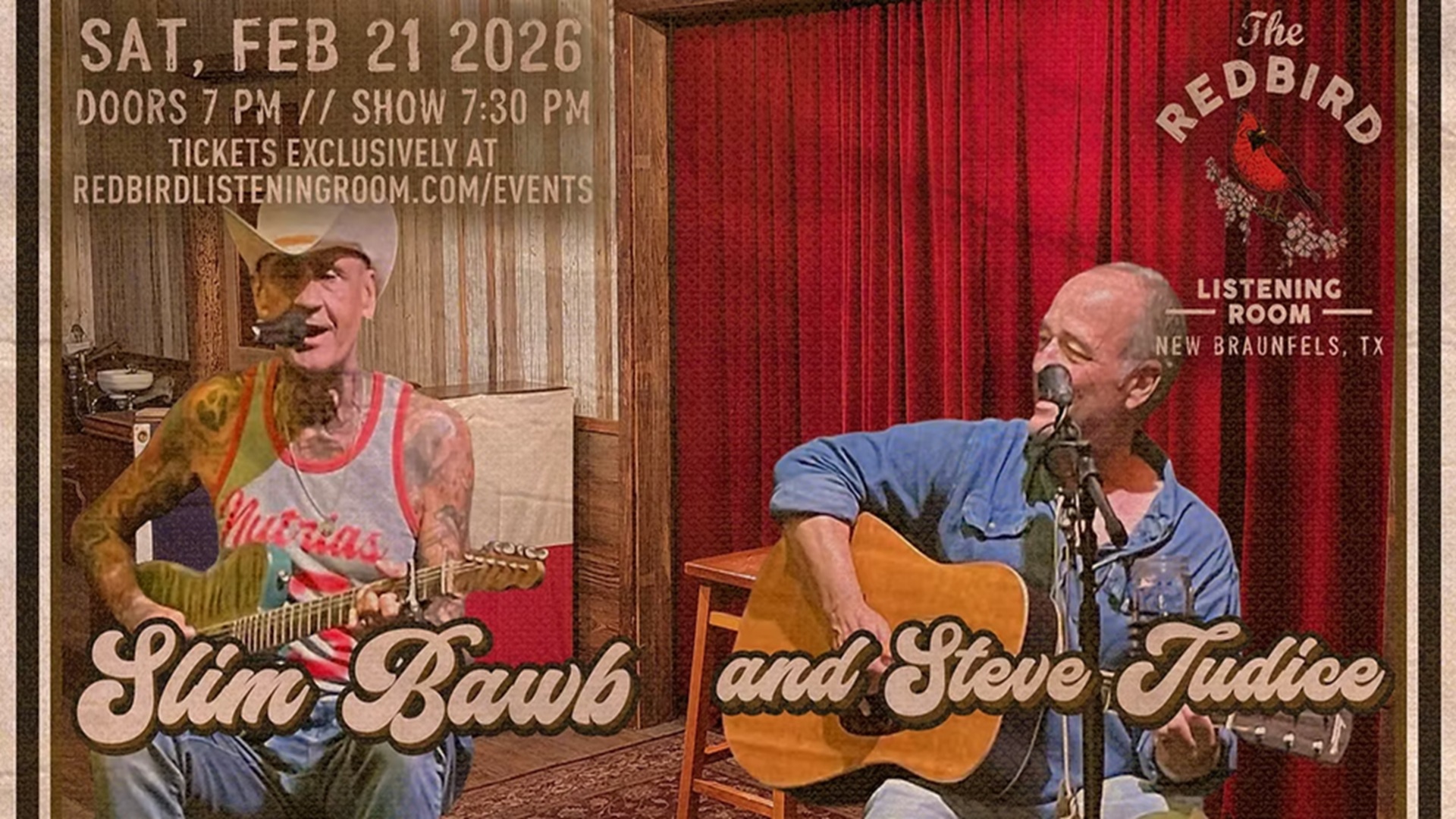 Slim Bawb and Steve Judice at The Redbird Listening Room