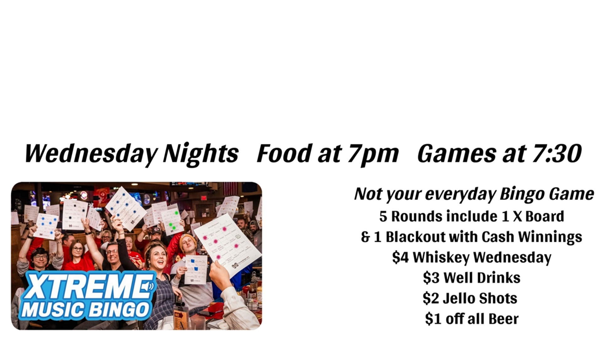 Xtreme Music Bingo at Watering Hole Saloon & Dance Hall