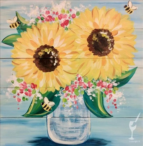 Bee My Sunflower at Painting with a Twist
