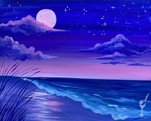 By the Moon and the Stars at Painting with a Twist