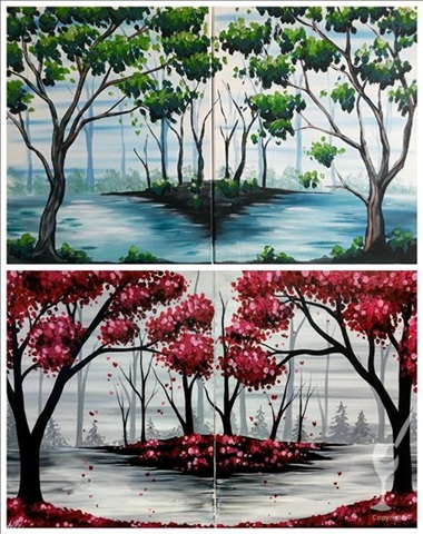 Date Night — A View for Two (Choose Your Colors) at Painting with a Twist