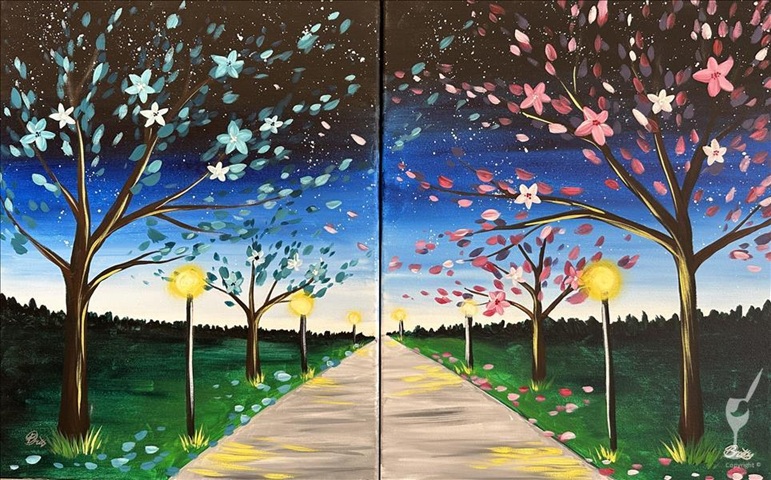 Date Night — Blossoming Night at Painting with a Twist