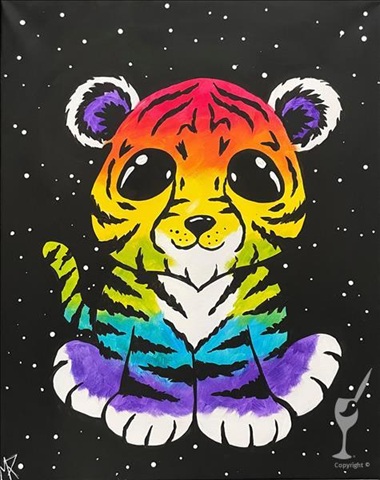 Family Time — Teagan the Tiger at Painting with a Twist