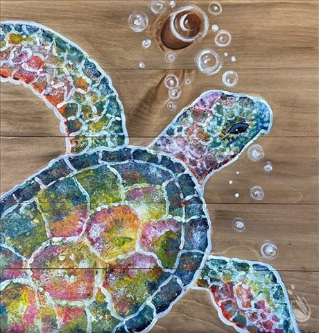 Spongy the Turtle at Painting with a Twist