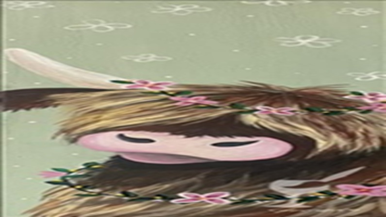 Spring Highland Cow at Painting with a Twist