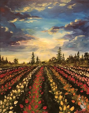 Tulip Fields at Painting with a Twist