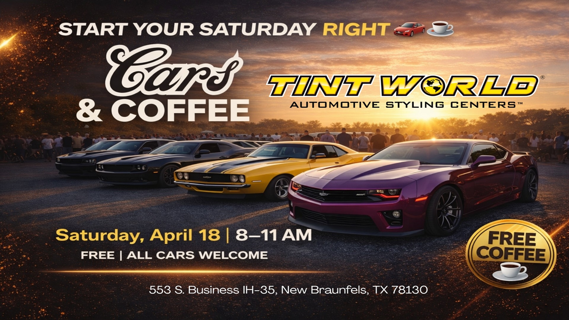 Cars & Coffee at Tint World New Braunfels