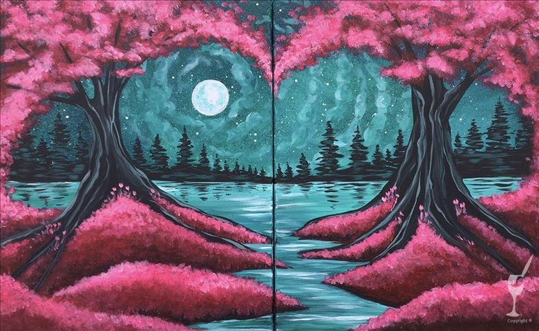 Date Night – Two Trees, One Love at Painting with a Twist
