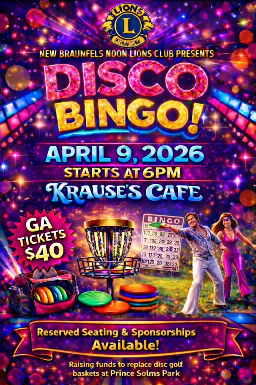 Disco Bingo: Fundraiser for Prince Solms Park at Krause’s Cafe
