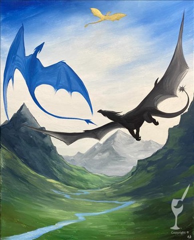 Flight in the Vale Paint Class at Painting with a Twist