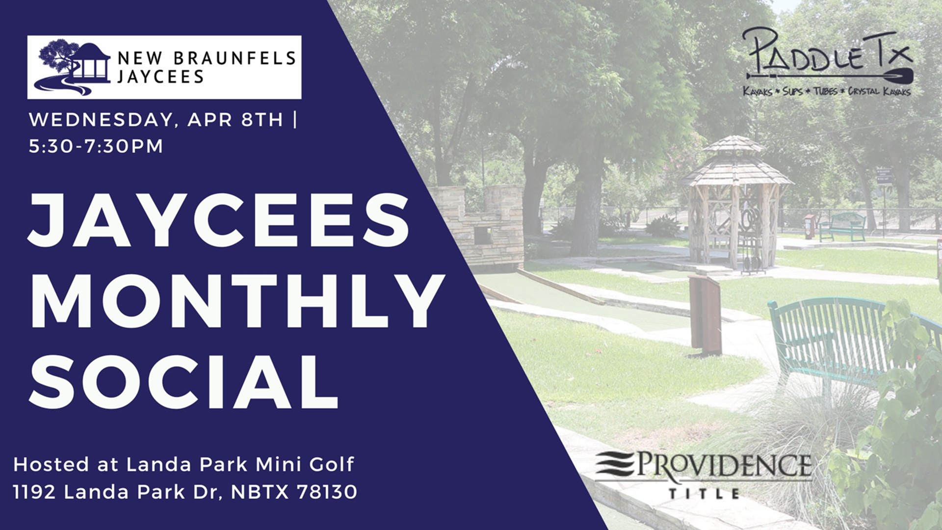 Jaycees Monthly Social at Landa Park Mini Golf