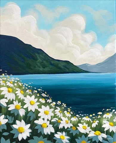 Manic Monday: Lakeside Wildflowers Paint Class at Painting with a Twist