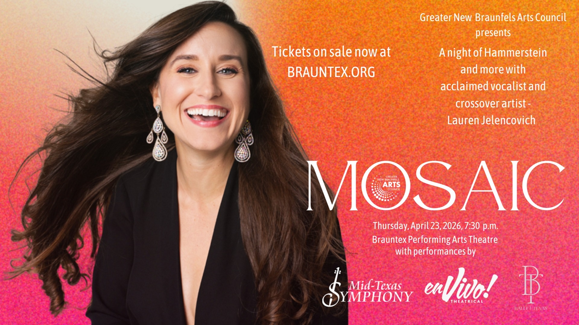 MOSAIC featuring Lauren Jelencovich at Brauntex Theatre
