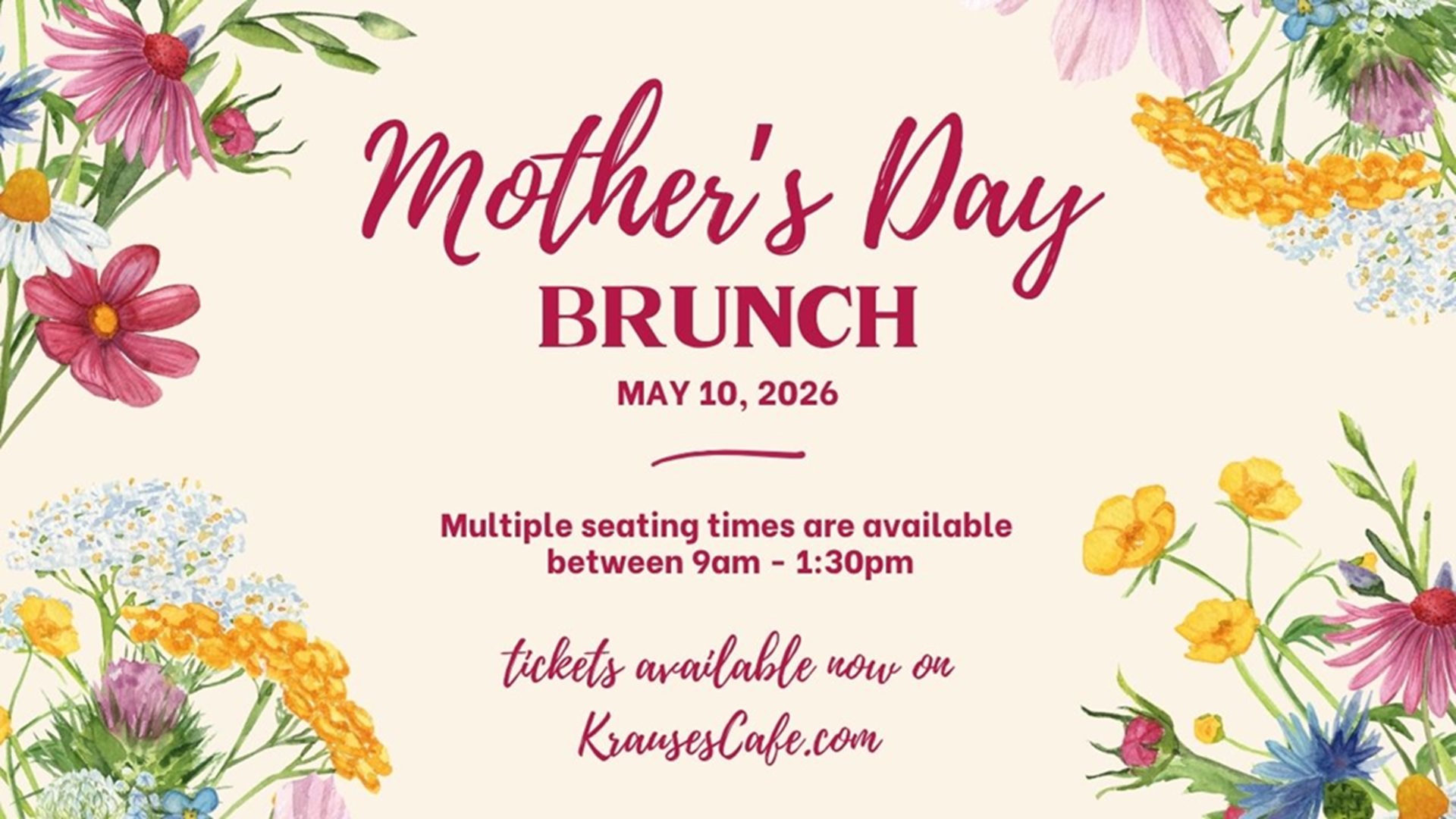 Mother’s Day Brunch at Krause's Cafe