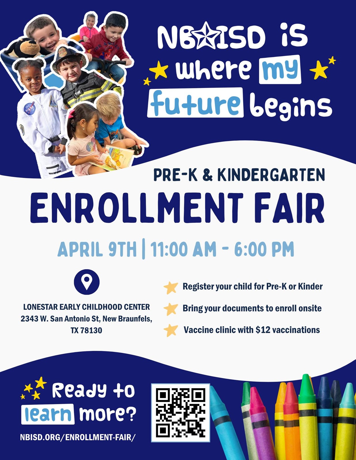 Prek/Kinder Enrollment Fair at Lone Star Early Childhood Center
