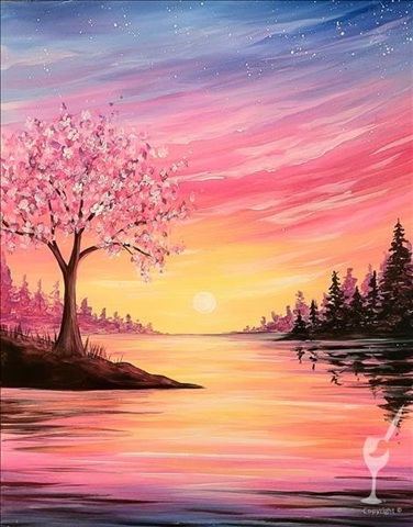 Sunset at the Lake – Mother’s Day Paint Class at Painting with a Twist