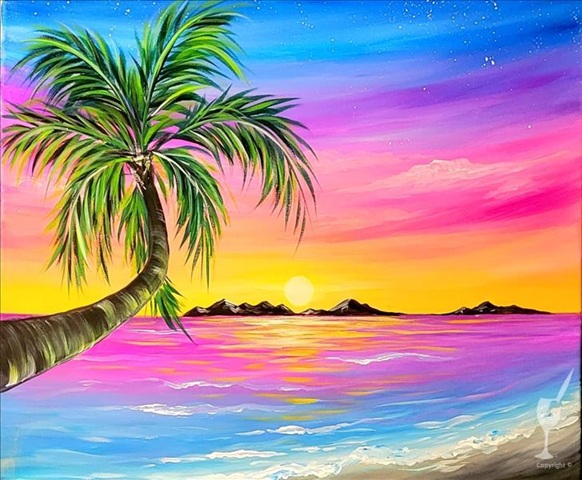 Sunset Beach Paint Class at Painting with a Twist
