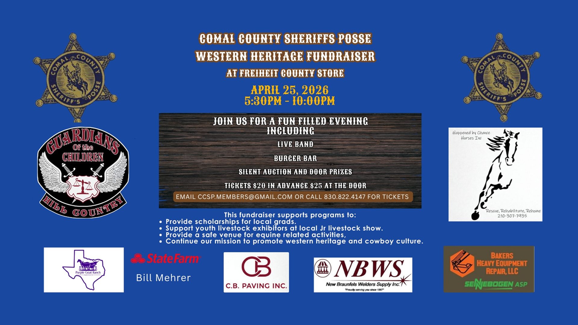 Western Heritage Fundraiser at Freiheit Country Store
