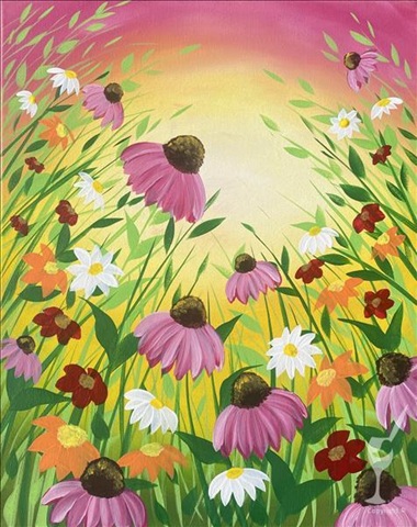 Wildflower Symphony Paint Class at Painting with a Twist