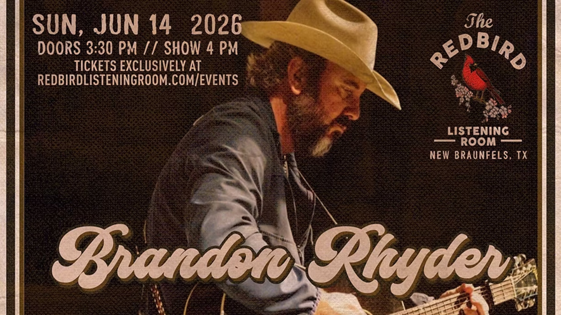 Brandon Rhyder at The Redbird Listening Room