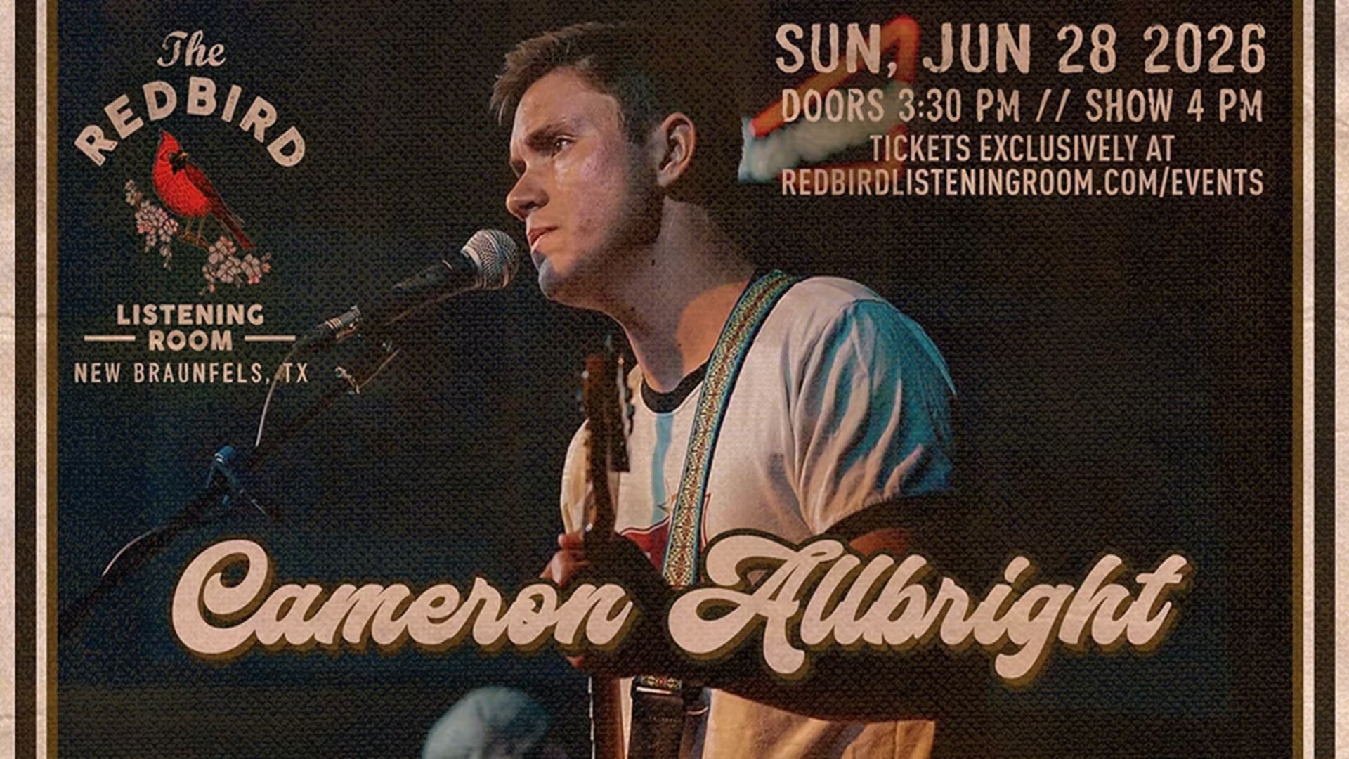 Cameron Allbright at The Redbird Listening Room