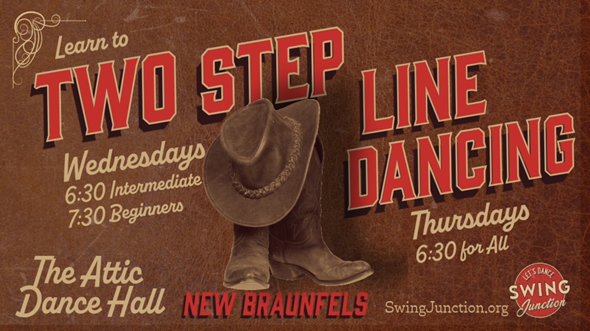 Country Two Step Lessons & Line Dancing at The Attic Dance Hall
