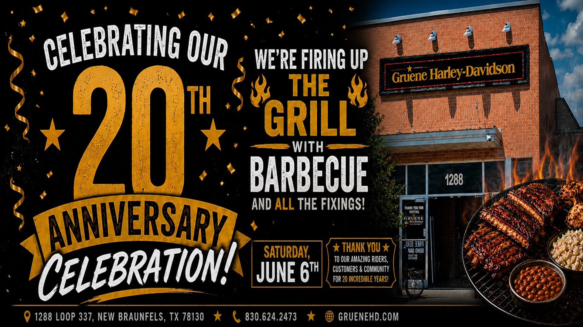 GHD 20th Year Anniversary Celebration at Gruene Harley-Davidson