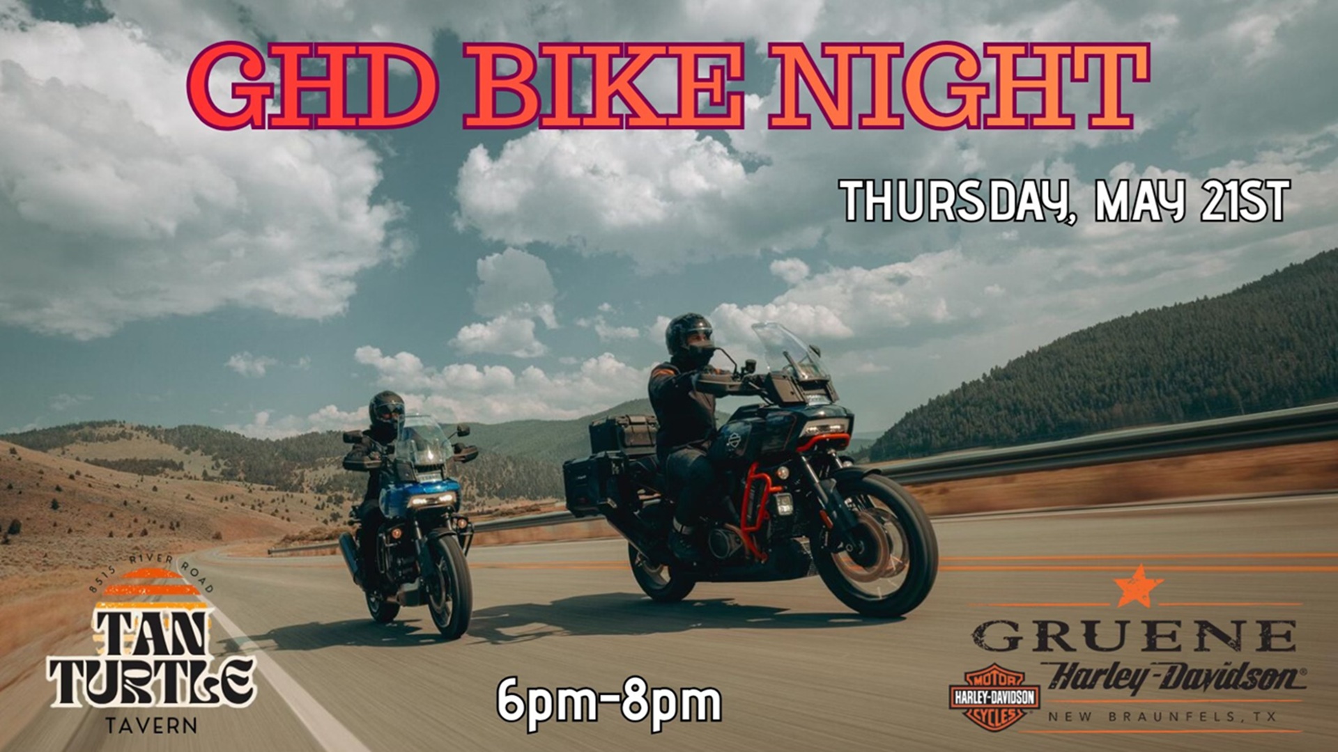 Gruene HD Bike Night at Tan Turtle Tavern