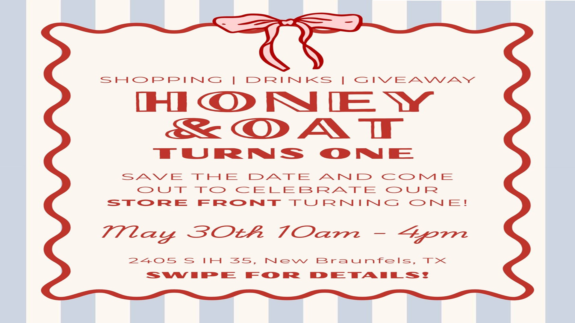 Honey & Oat Turns One Celebration