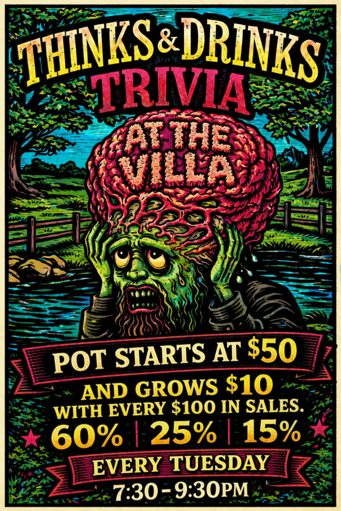thinks & drinks trivia the villa