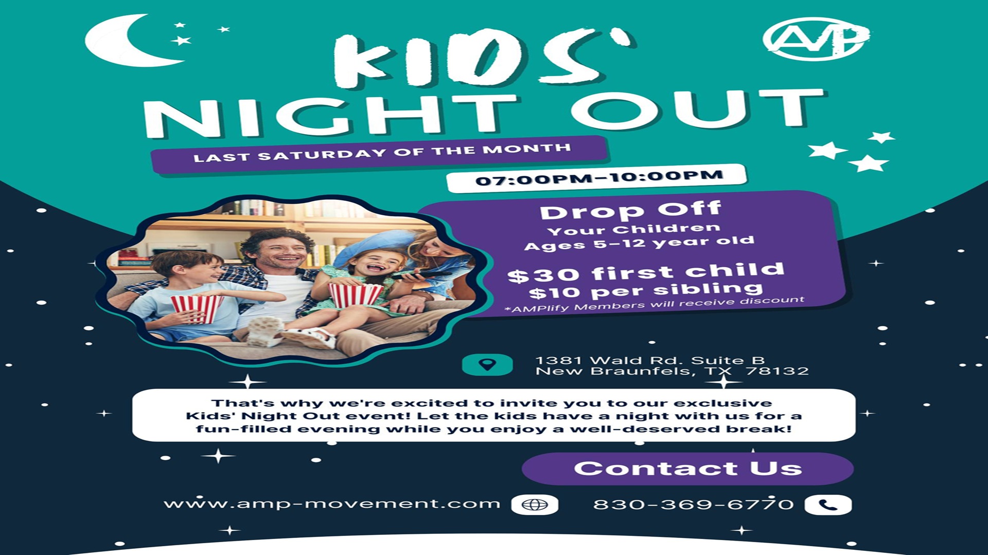 Kids’ Night Out at AMPlify Movement