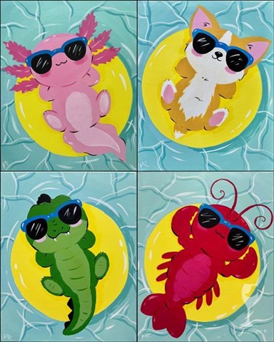 Saturday Family Fun - Buoyant Buddies at Painting with a Twist