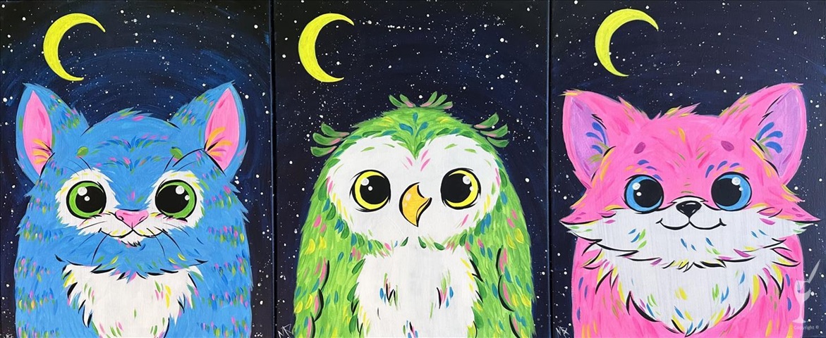 Saturday Family Fun -- Choose Your Bright Buddy at Painting with a Twist