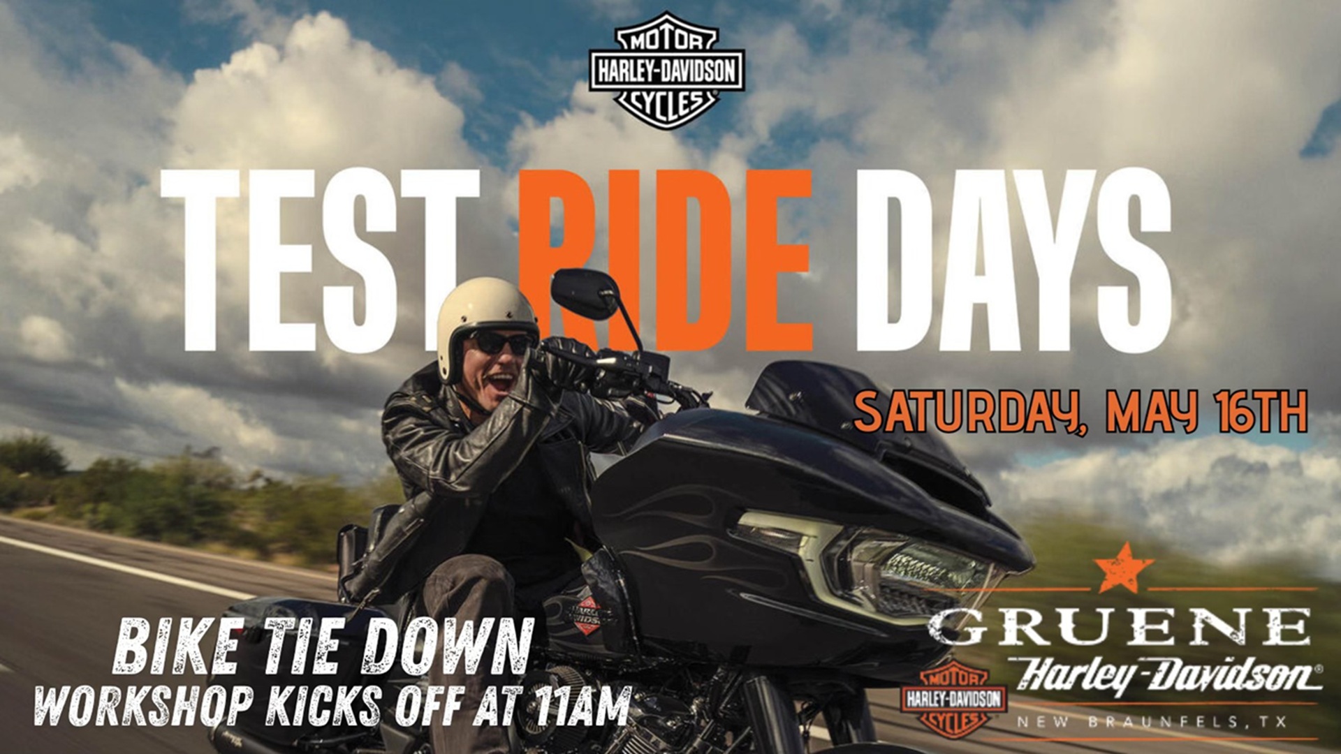Test Rides and Tie Down Your Bike Workshop at Gruene Harley-Davidson