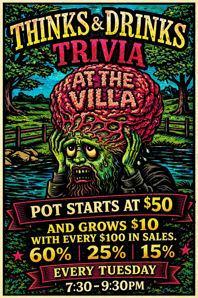 Thinks & Drinks Trivia Tuesday at The Villa