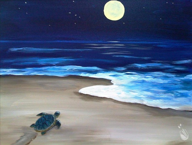 Turtle Heading Home at Painting with a Twist
