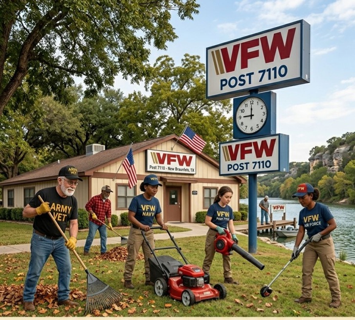 Yard Clean Up at VFW Post 7110