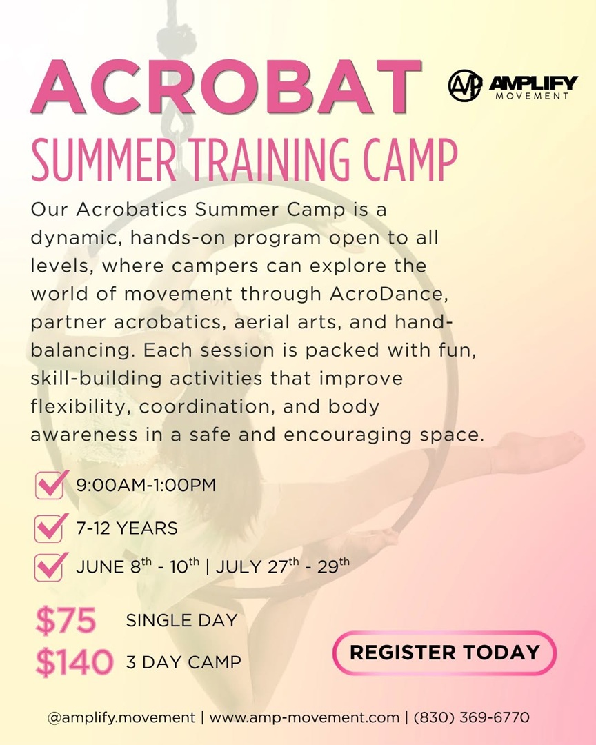 Acrobat Summer Training at AMPlify Movement