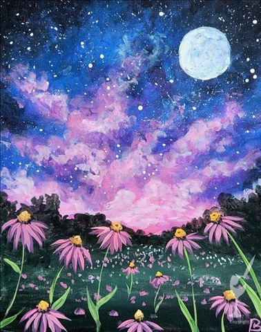 Coneflower Field at Painting with a Twist