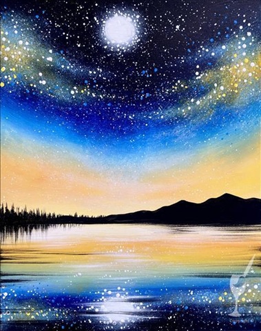 Cosmic Lake Retreat at Painting with a Twist